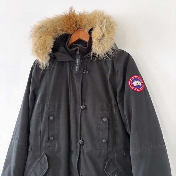Canada Goose Aldridge Puffer Parka Coyote Fur Hood Arctic Tech Made in Canada - Picture 4 of 14